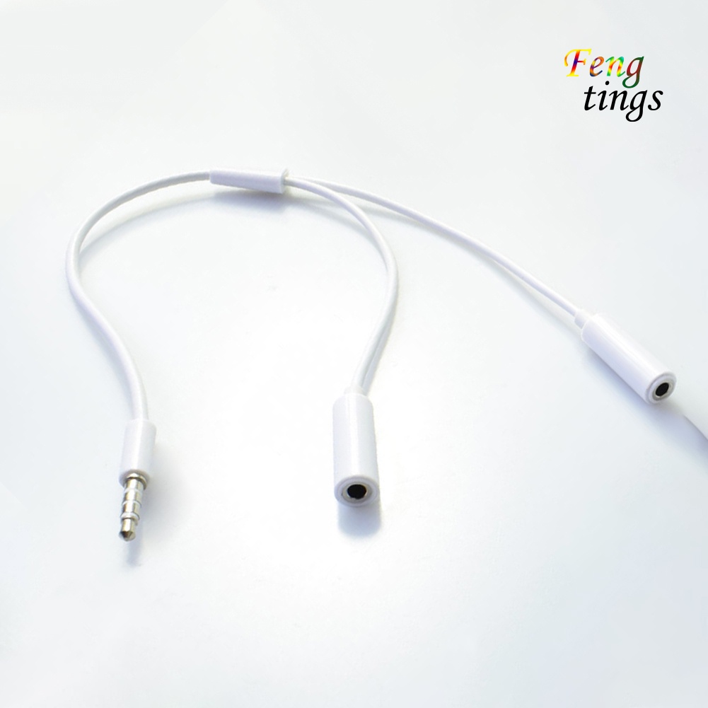 Cáp chia cổng âm thanh tai nghe từ 1 cổng 3.5mm sang 2 cổng 3.5mm