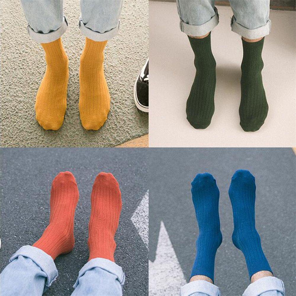 Vớ Cotton Co Giãn Thoáng Khí Thời Trang Thu Đông Cho Nam