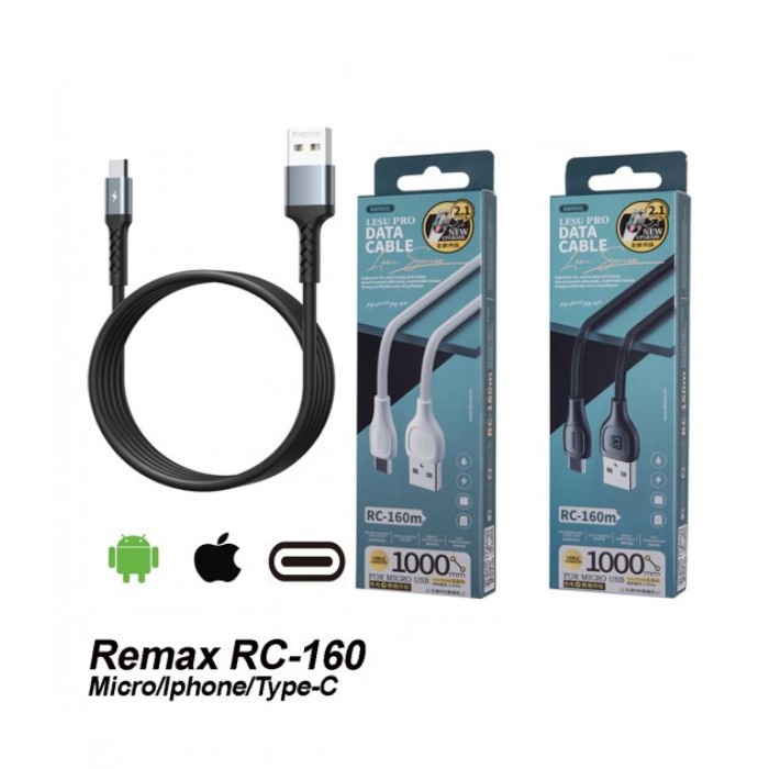 [CỰC RẺ] Cáp sạc REMAX RC160i/a/m lightning Type C Micro Iphone Samsung