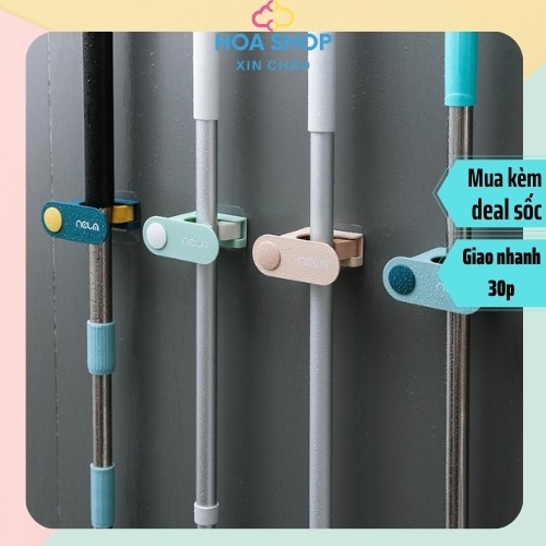 móc treo chổi lau nhà- Móc dán tường chịu lực kẹp chổi lau nhà treo tường thiết kế đẹp mắt treo chổi lên sạch sẽ
