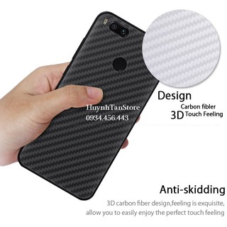 Miếng dán decal carbon mặt sau Xiaomi MI 5x , MiA1 dán mặt lưng chống trày xướt, bám vân tay
