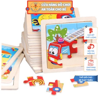Tranh ghép 9 mảnh ⚡ GIÁ SỐC ⚡ Đồ chơi ghép hình 9 mảnh size 11*11cm giúp phát triển trí tuệ cho bé 2 3 4 tuổi