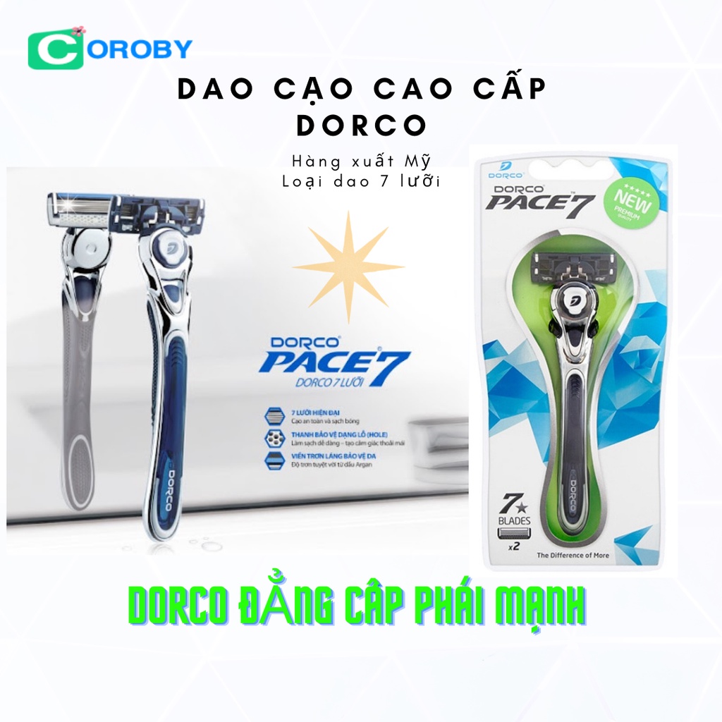 Dorco Pace 7 Dao Cạo Râu 7 Lưỡi Hàng Xuất Mỹ Cao Cấp