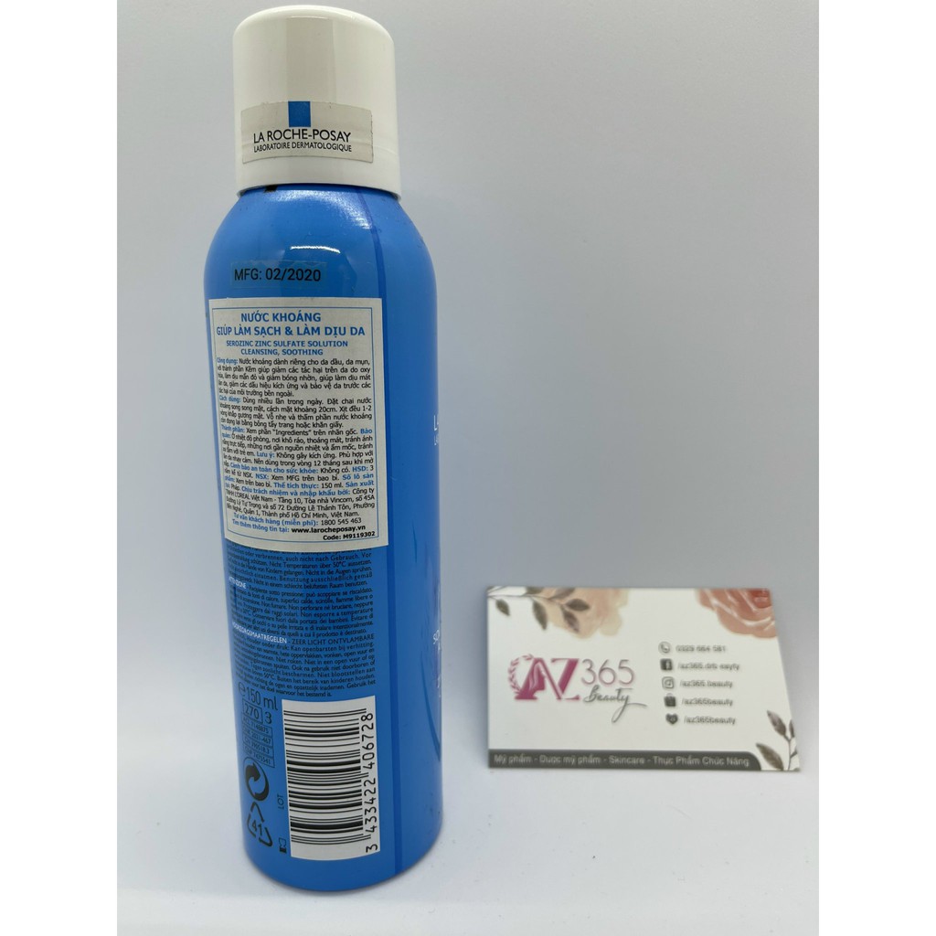 Xịt Khoáng Giúp Làm Sạch Và Dịu Da La Roche-Posay Serozinc Dành Cho Da Mụn (50ml, 150ml, 300ml) | BigBuy360 - bigbuy360.vn