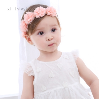 Băng Đô Mềm Co Giãn Đính Hoa Xinh Xắn Cho Bé
