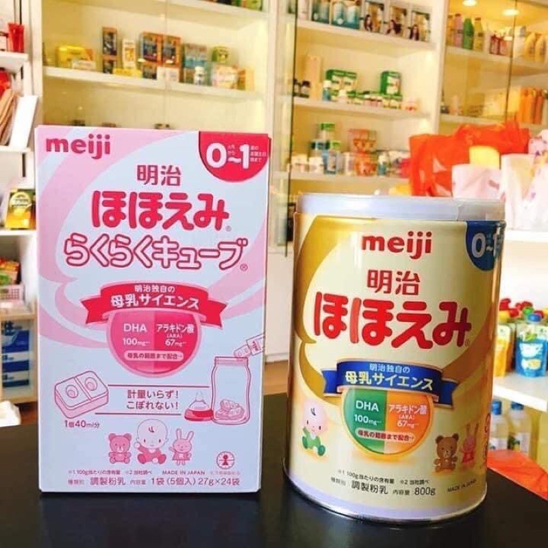 Sữa Meiji Thanh Số 0-1 Và 1-3 Nội Địa Nhật 648g