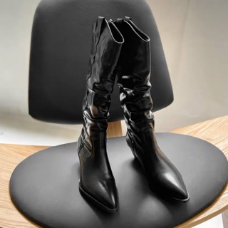 🖤[HÀNG CAO CẤP] Boot da- bốt cao cổ nhăn 6p Sean