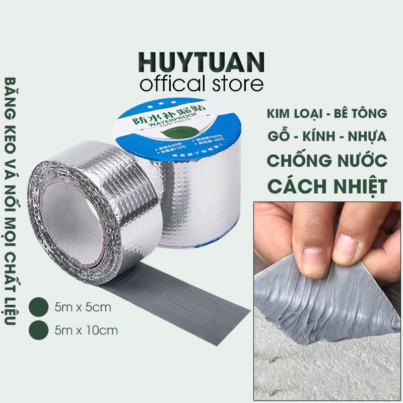 Cuộn 5 mét băng keo dán rộng 5cm/- Miếng dán siêu dính - Miếng dán chống thấm nước - Keo chống dột TRAP PASTE (BKT)