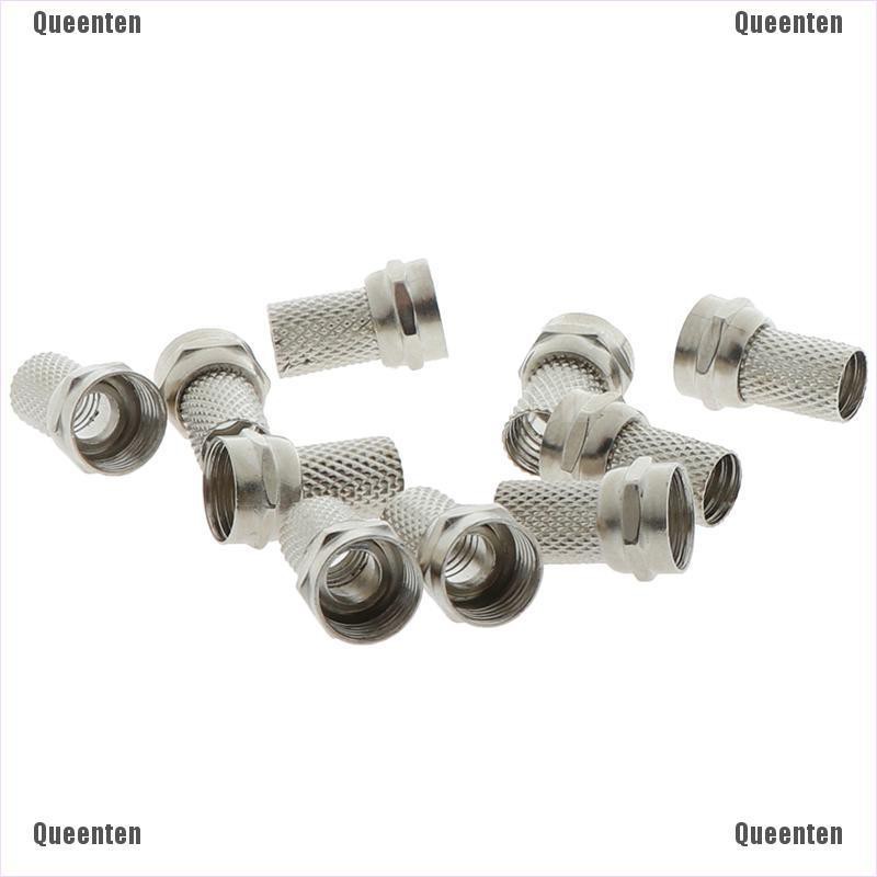 Bộ 10 đầu nối 75-5 F dạng vặn lên cho anten tv vệ tinh