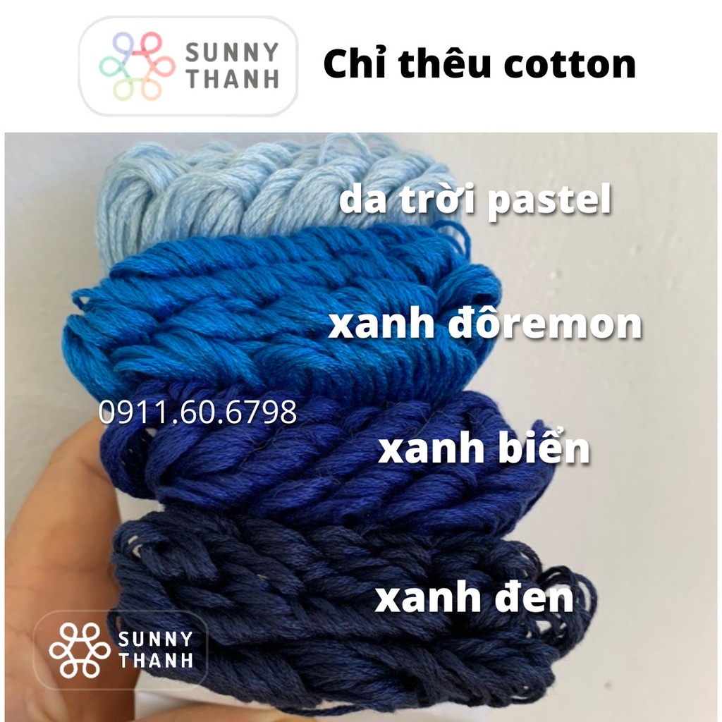 Chỉ thêu cotton theo tép Sunnythanh thêu doll