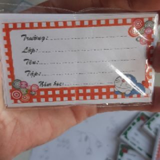 5 xấp nhãn vở decal