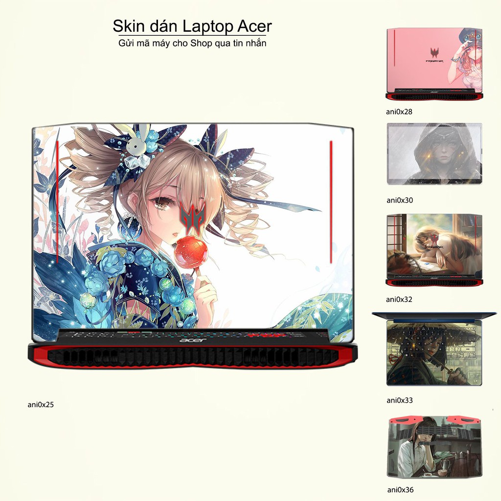 Skin dán Laptop Acer in hình Anime image (inbox mã máy cho Shop)