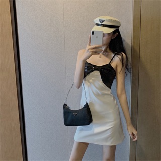 Váy lụa 2d nơ kim sa