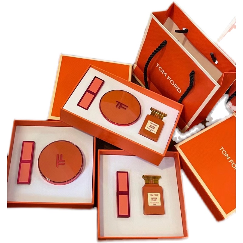 Tf TOM FORD set Son Môi Mẫu Thử Trái Đào Dành Cho Ngày Lễ Tình Nhân ➕ Đệm Khí ➕ Nước Hoa