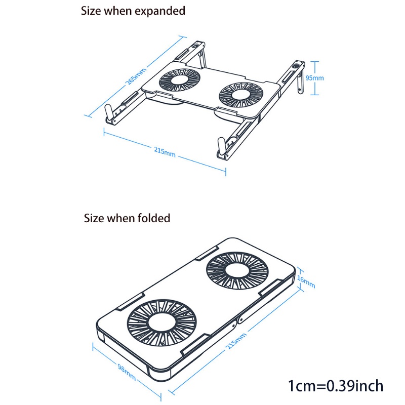 Giá đỡ Laptop có quạt tản nhiệt USB loại C 12-17'' | BigBuy360 - bigbuy360.vn