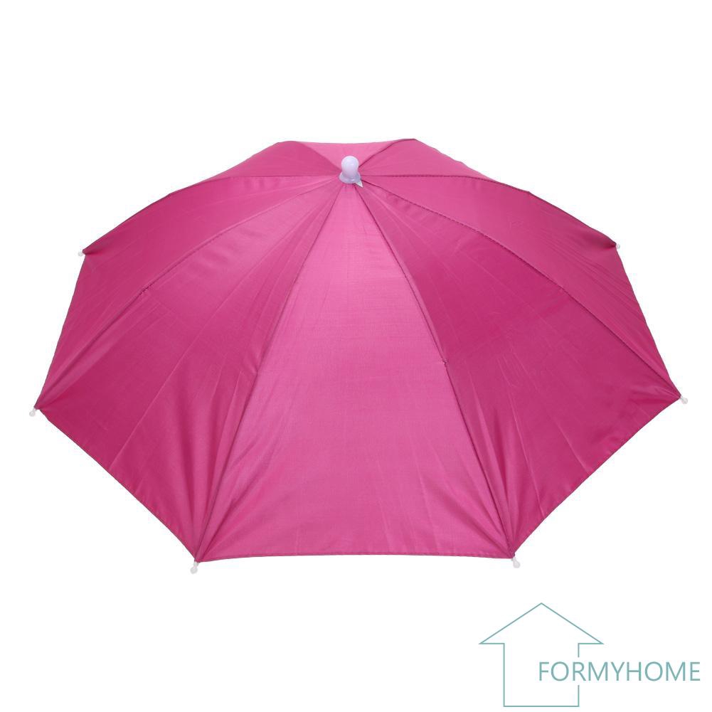 Fo New Arrival Anti-Rain Elastic Band Head Umbrella Hat Outdoor Fishing Sunscreen Tool