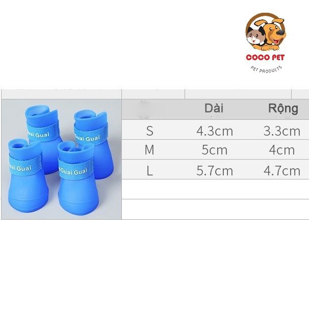 Giày/Ủng Đi Mưa Thời Trang Dành Cho Chó Mèo Thú Cưng