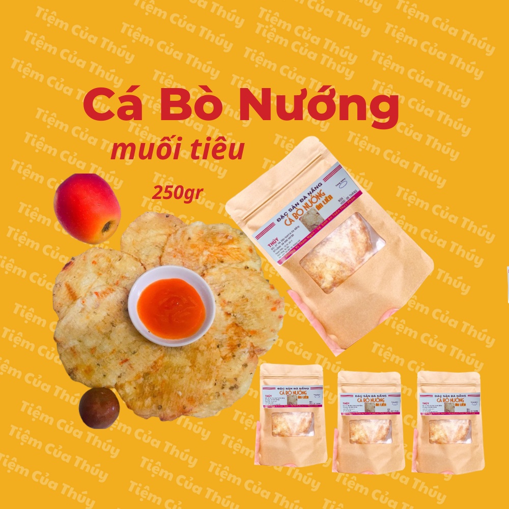 Cá bò nướng muối tiêu 250gr ăn liền loại 1 chuẩn vị đặc sản Đà Nẵng thơm ngon nhiều dinh dưỡng