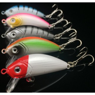 Bộ 5 con Mồi lure Luya Mino rock 5cm 3.7g siêu nhạy