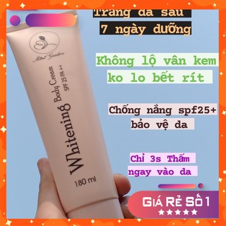 Kem Dưỡng Toàn Thân - Kem Body Men Bia MINIGARDEN Whitening Body Cream SPF 25 PA ++ 180ml