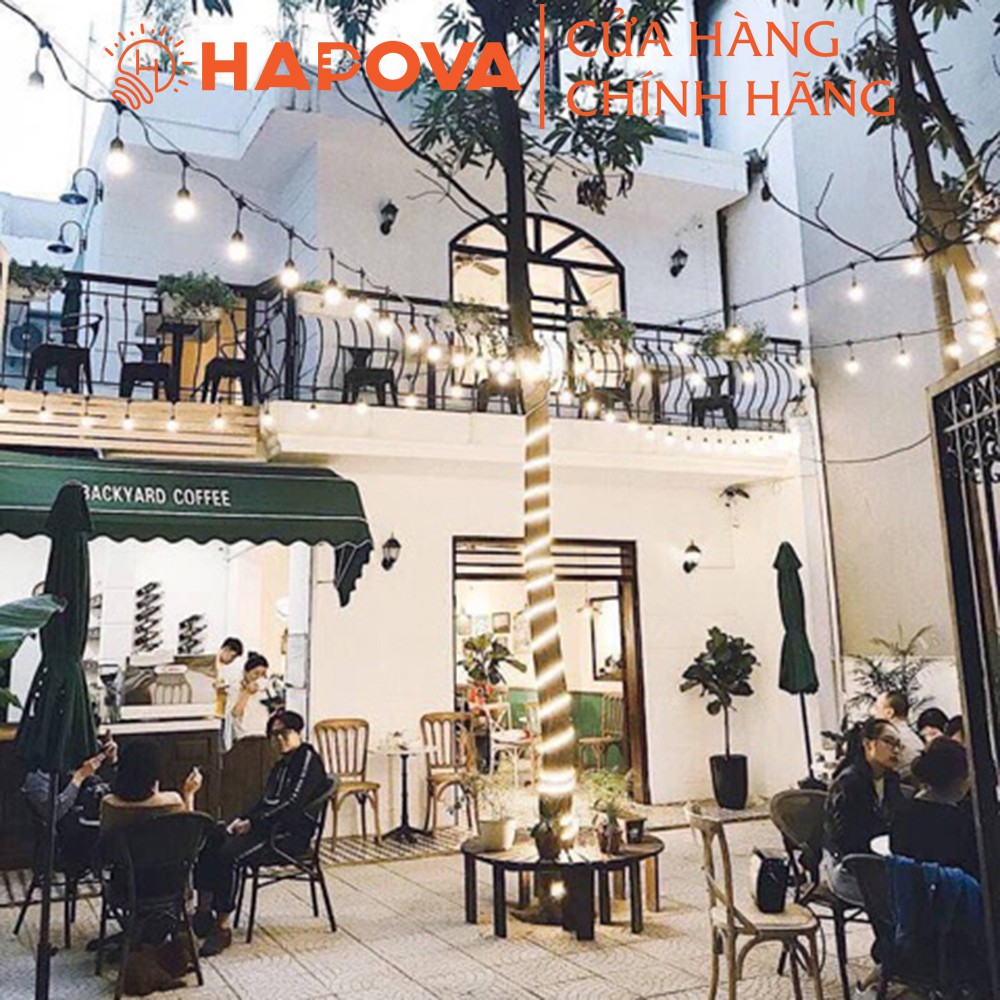 Dây đèn thả ngoài trời 10 mét 20 đui HAPOVA ORALIE 6515