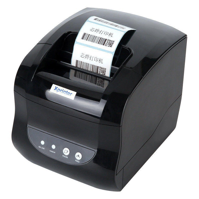 Máy in tem mã vạch XPRINTER XP-365B  in nhiệt trực tiếp lên giấy decal, hỗ trợ in trên máy tính và từ điện thoại