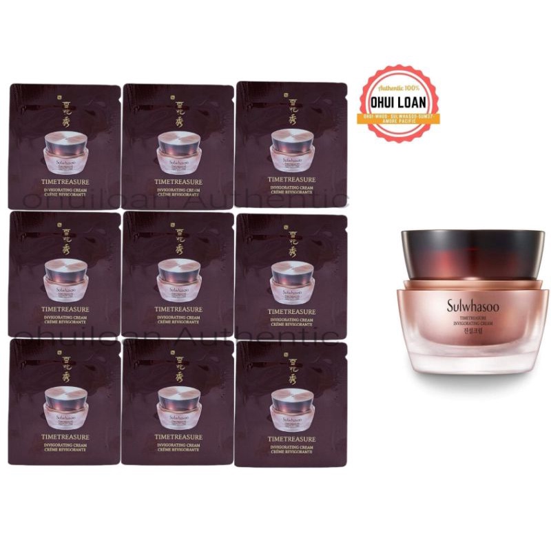 Combo 4 gói Kem thông đỏ chống lão hoá Sulwhasoo Timetreasure Invigorating Cream mẫu mới