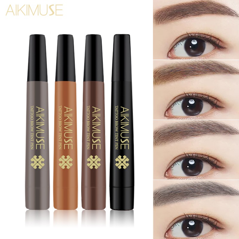 Bút kẻ chân mày AIKIMUSE thiết kế 4 mũi phẩy sợi sắc nét 20g | BigBuy360 - bigbuy360.vn