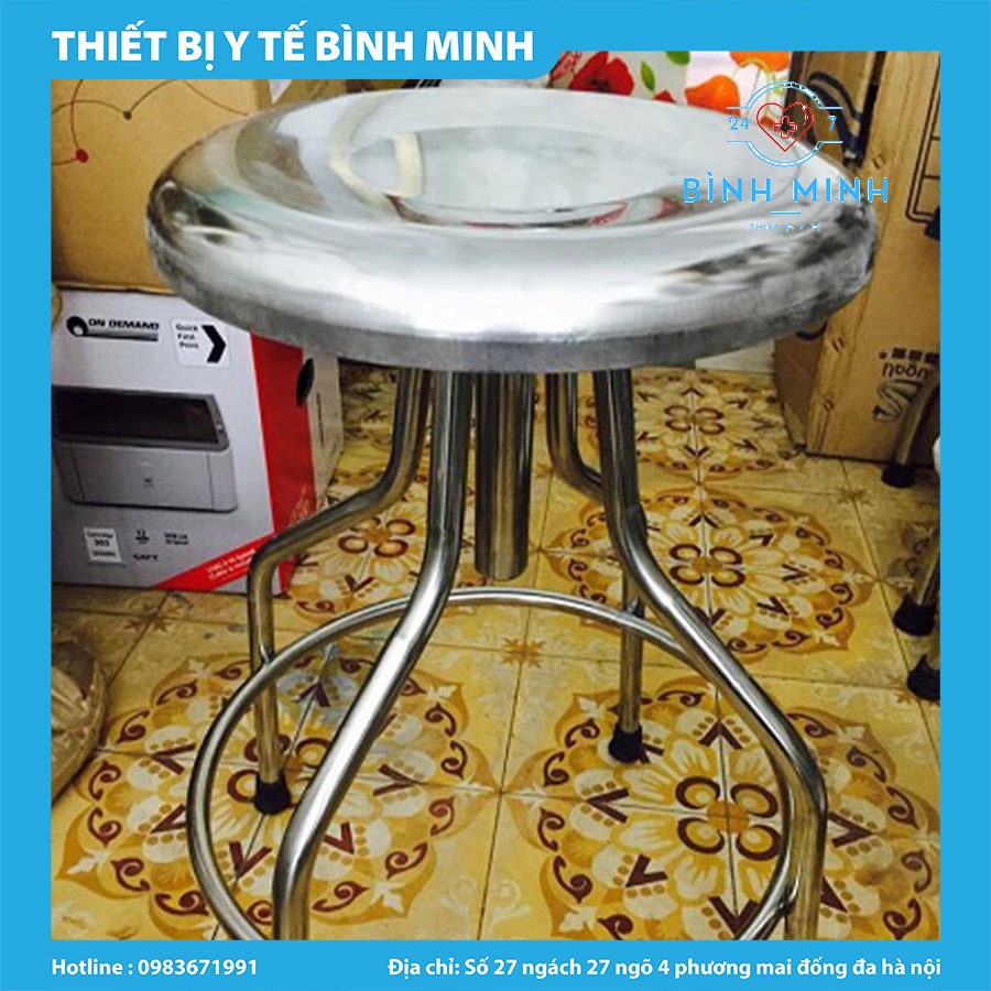 Ghế Xoay Inox 3 Chân, 4 Chân Dùng Trong Y Tế Phòng Thí Nghiệm