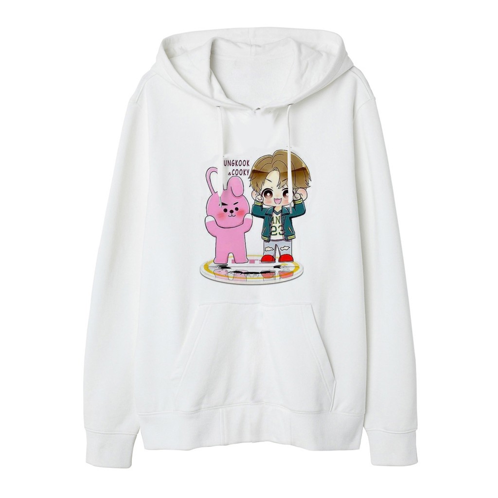 Mẫu Áo Hoodie Chibi Jungkook Và Cooki Đẹp