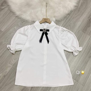 Sơ mi cổ nơ siêu xinh