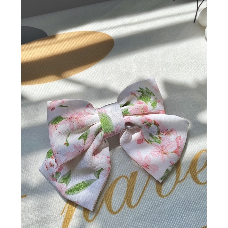 Scrunchies/ Kẹp tóc/ Buộc tóc Hoa thun hồng