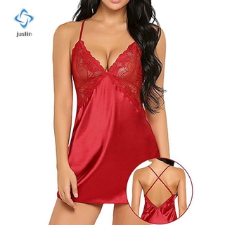 Đầm Ngủ Lụa Phối Ren Gợi Cảm Cho Nữ