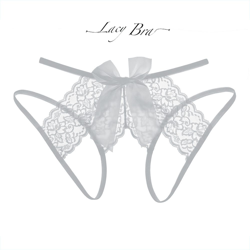 Quần Lót Ren Nơ Không Đáy Gợi Cảm Lacy Bra - QL56