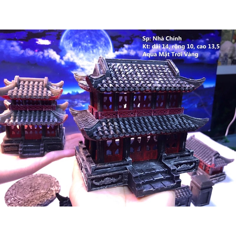 Nhà chính, 2 tầng - Phụ kiện trang trí tiểu cảnh, bể cá, non bộ, sân vườn