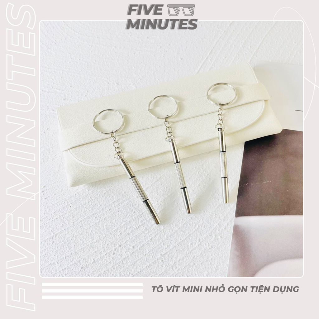 Tô vít vặn kính tại nhà Fiveminutes, 2 đầu  làm móc chìa khóa nhỏ gọn dễ mang