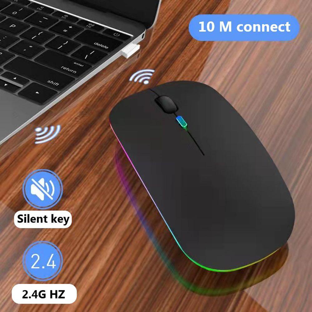 Chuột Quang Không Dây 2.4GHz Có Đèn LED Nền Cao Cấp