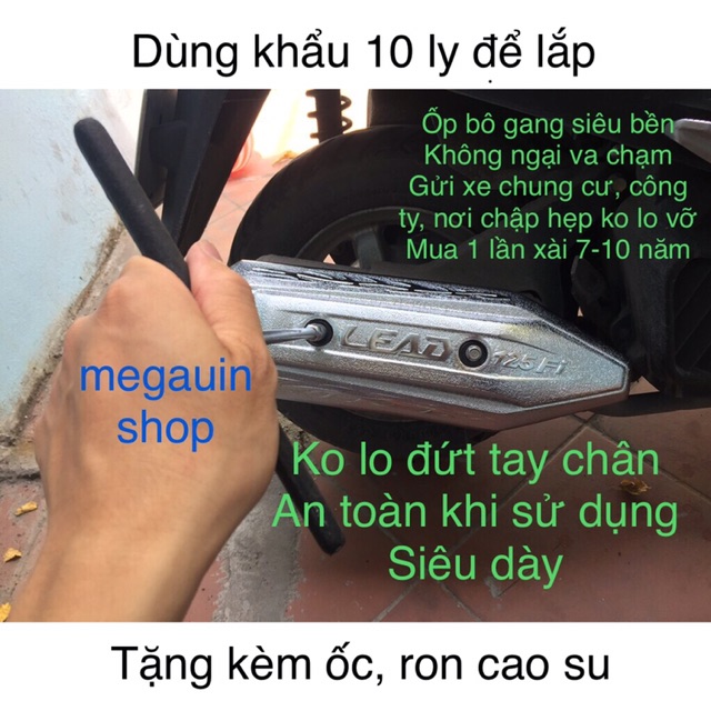 Ốp pô gang các dòng xe tay ga (Lead, Vision, Air Blade, SH Mode)