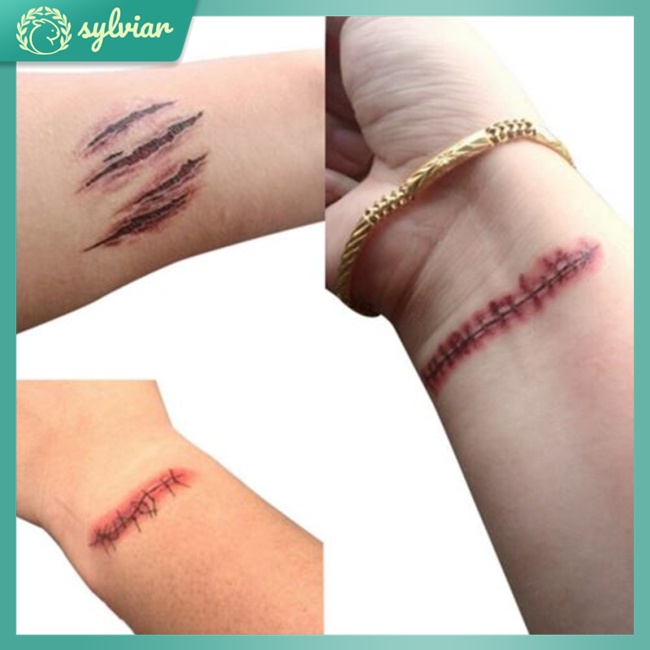 Nhãn Dán Hình Xăm Cơ Thể Chống Thấm Nước Trang Trí Halloween Kích Thước 2251 10.56CM