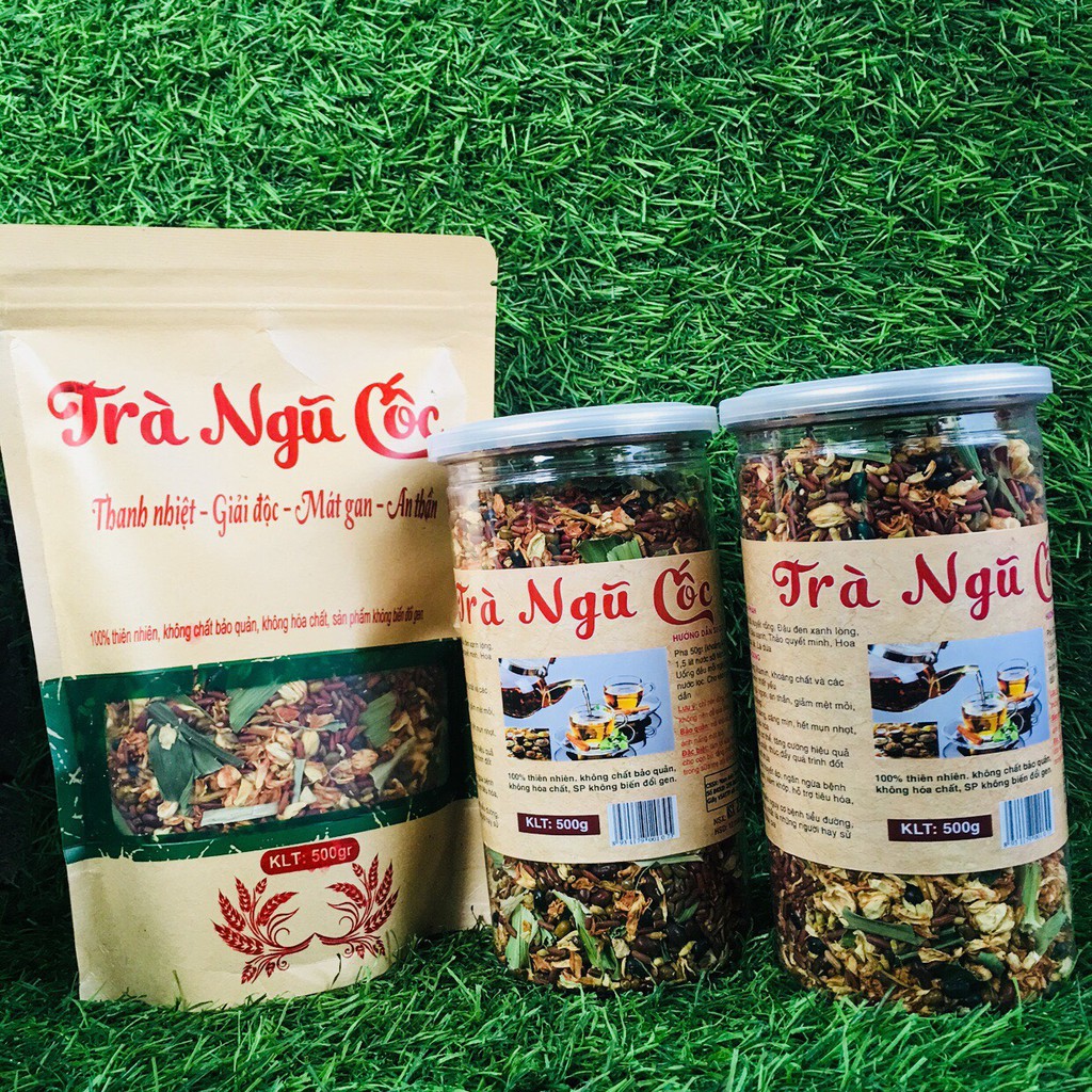Trà hoa ngũ cốc lá dứa thanh lọc cơ thể,giải độc mát gan thanh nhiệt giúp an thần hũ 500gr ,B NATURE