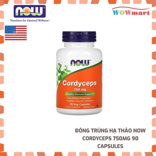 Đông Trùng Hạ Thảo Now Cordyceps 750mg 90 Capsules