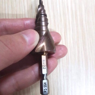 Mũi khoan bước tháp tầng khoan inox,sắt,thép...hss coban m35 4 - 22mm