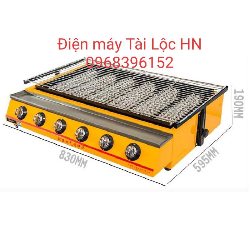 Bếp gas nướng hồng ngoại 6 trụ dài ETK333