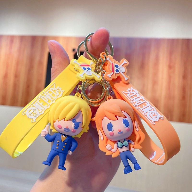 Móc Khóa PVC Hình Búp Bê Hoạt Hình one piece