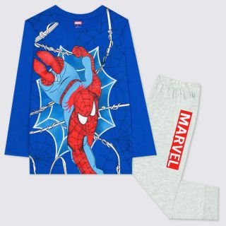 Bộ cotton dài tay bé trai MARVEL