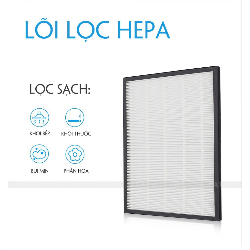 Máy lọc không khí trong nhà PURERAINS cao cấp 4 lớp không gian rộng, khử mùi,diệt khuẩn hiệu quả - BH 12 tháng