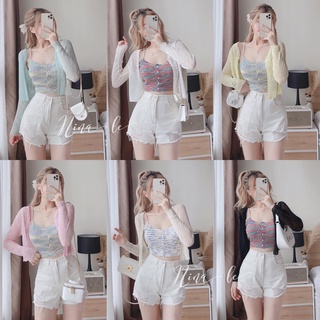 Áo Cadigan len mỏng phong cách Hàn Quốc