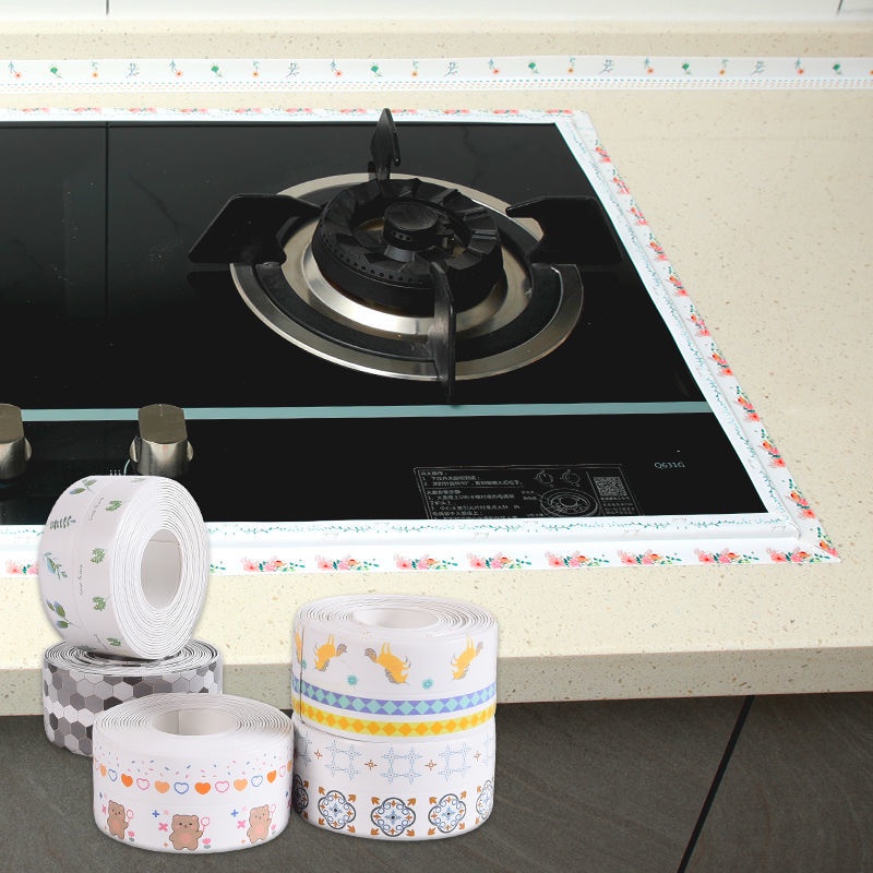 Cuộn Băng Keo Dán Góc Cạnh Nhà Bếp / Phòng Tắm Chống Ẩm Không Thấm Nước Họa Tiết