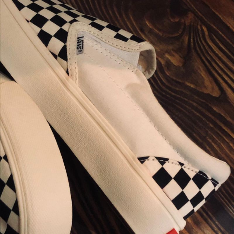 OFF WHITE Giày Vans Slip On 100% Real Pict