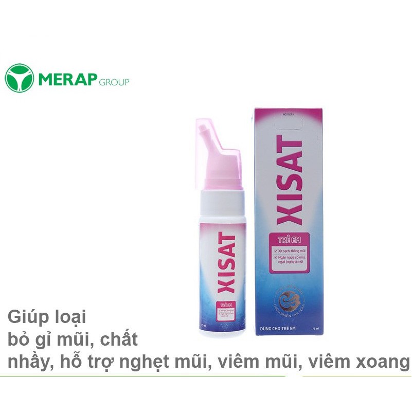 Nước biển sâu XISAT Trẻ Em - Xịt sạch thông mũi (Lọ 75ml)